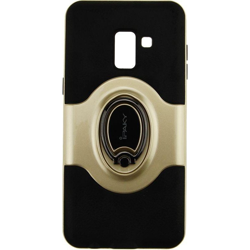 iPaky 360° Free Rotation Ring Holder case Samsung Galaxy A8 Plus A730F Gold - зображення 1