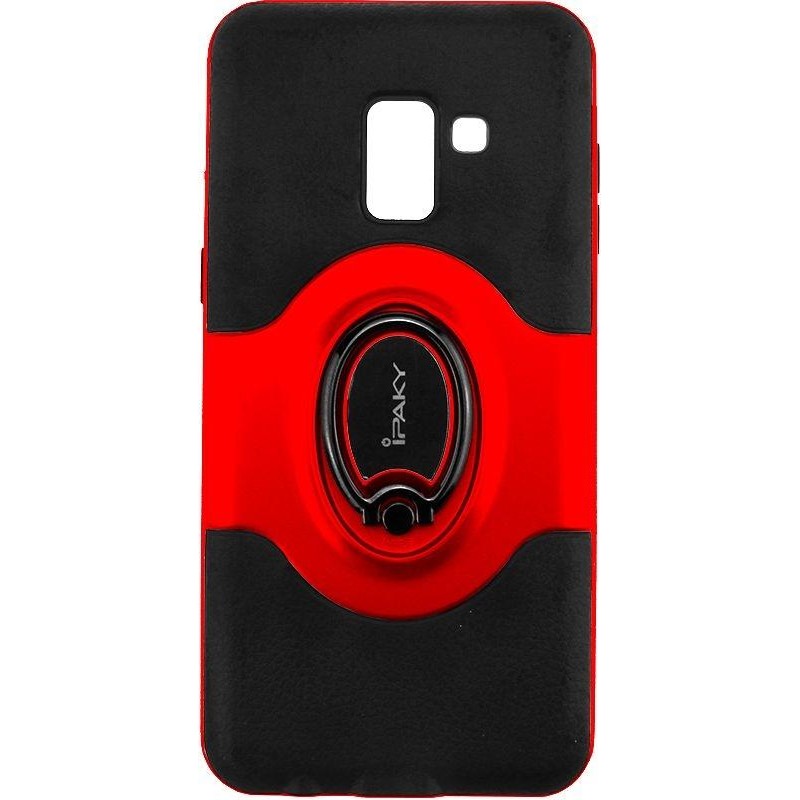 iPaky 360° Free Rotation Ring Holder case Samsung Galaxy A8 Plus A730F Red - зображення 1