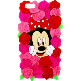 TOTO TPU Fluffy Case IPhone 6 Plus/6S Plus Rose Flower Pink