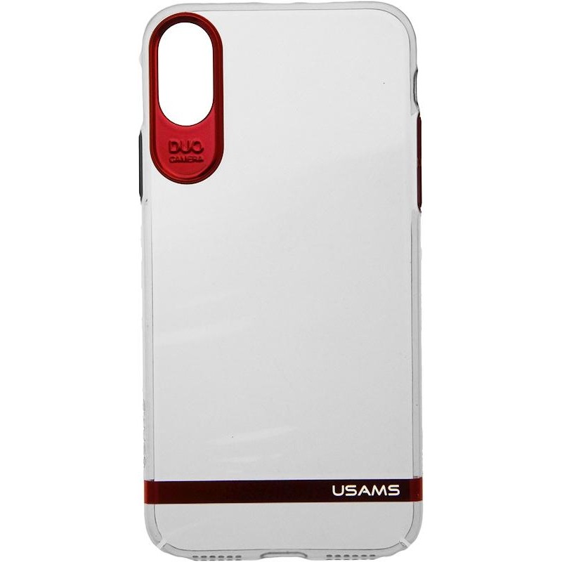 USAMS Q-plating Series iPhone X Red (IPXQD04) - зображення 1