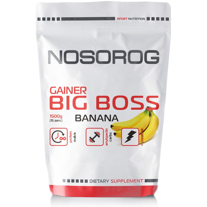 Nosorog Big Boss Gainer 1500 g /15 servings/ Banana - зображення 1