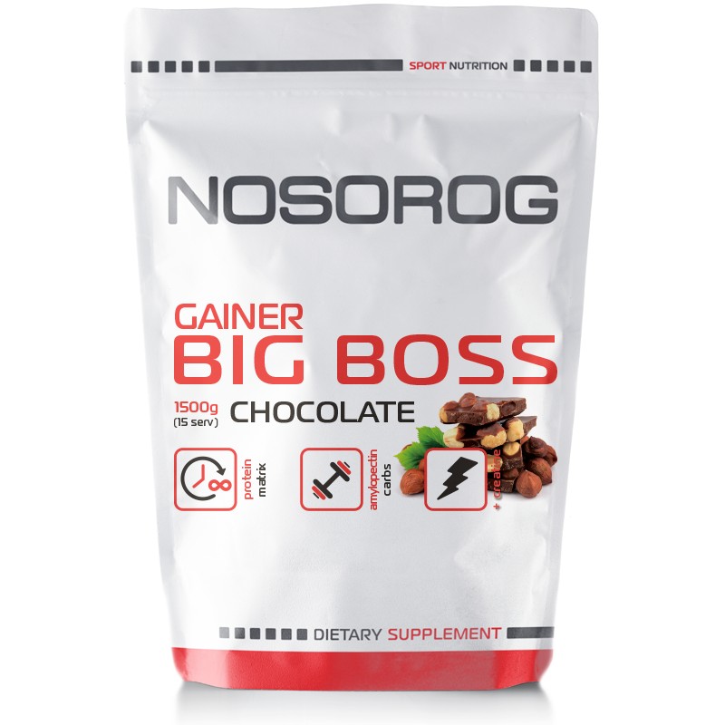 Nosorog Big Boss Gainer 1500 g /15 servings/ Chocolate - зображення 1