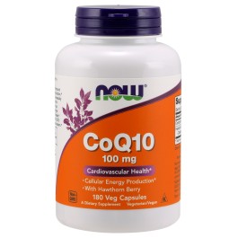   Now CoQ10 100 mg with Hawthorn Berry Veg Capsules 180 caps