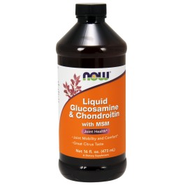 Now Glucosamine & Chondroitin with MSM Liquid 473 ml /32 servings/ Citrus