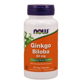   Now Ginkgo Biloba 60 mg Veg Capsules 60 caps