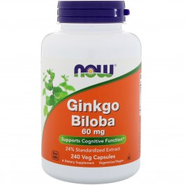   Now Ginkgo Biloba 60 mg Veg Capsules 240 caps