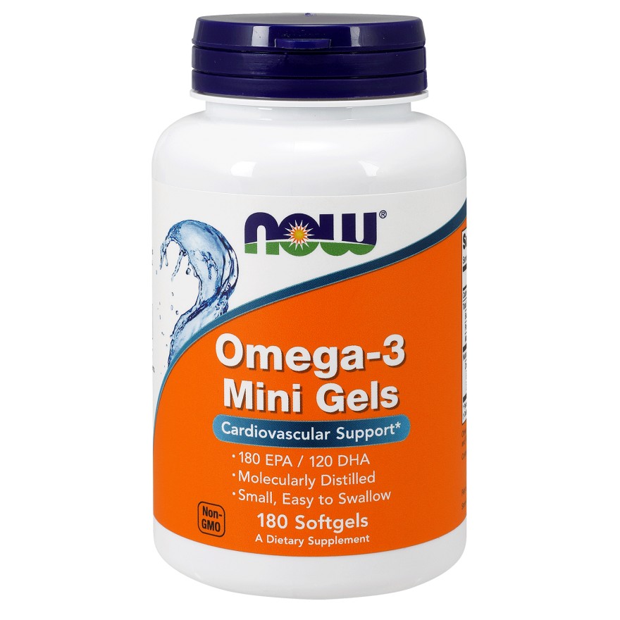 Now Omega-3 Mini Gels Softgels 180 caps - зображення 1