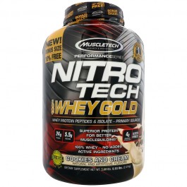   MuscleTech Nitro-Tech 100% Whey Gold 2510 g /76 servings/ Cookies Cream