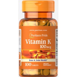 Puritan's Pride Vitamin K 100 mcg 100 tabs