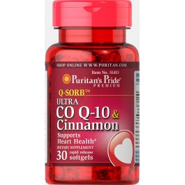 Puritan's Pride Q-Sorb Ultra Co Q-10 200 mg & Cinnamon 1000 mg 30 caps