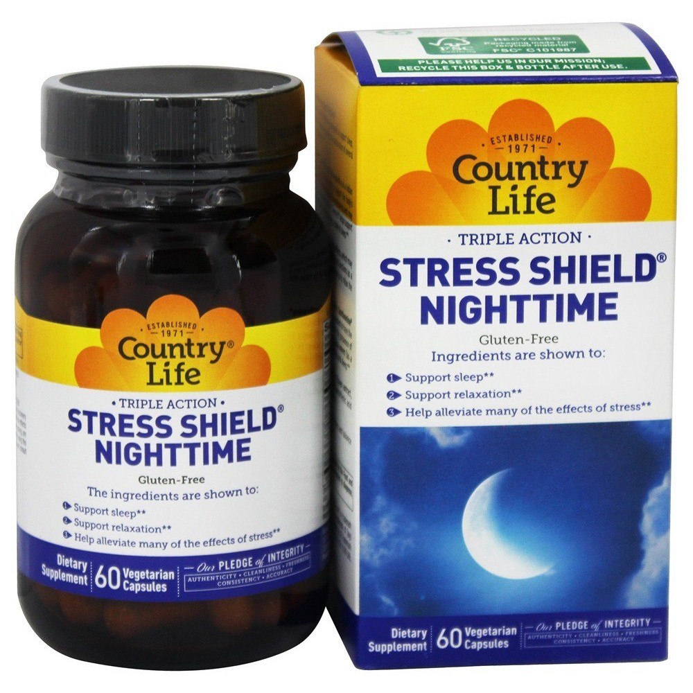 Country Life Stress Shield Nighttime 60 caps - зображення 1