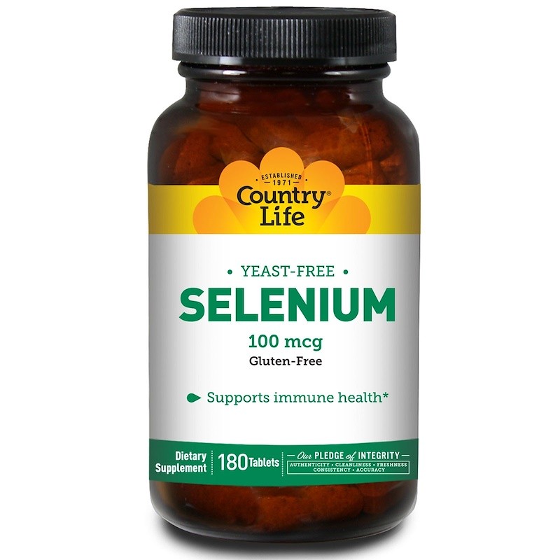 Country Life Selenium 100 mcg 180 tabs - зображення 1