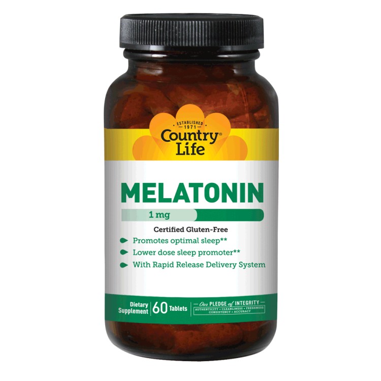 Country Life Melatonin 1 mg Rapid Release 60 tabs - зображення 1