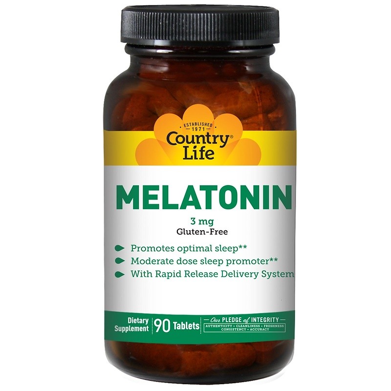 Country Life Melatonin 3 mg Rapid Release 90 tabs - зображення 1