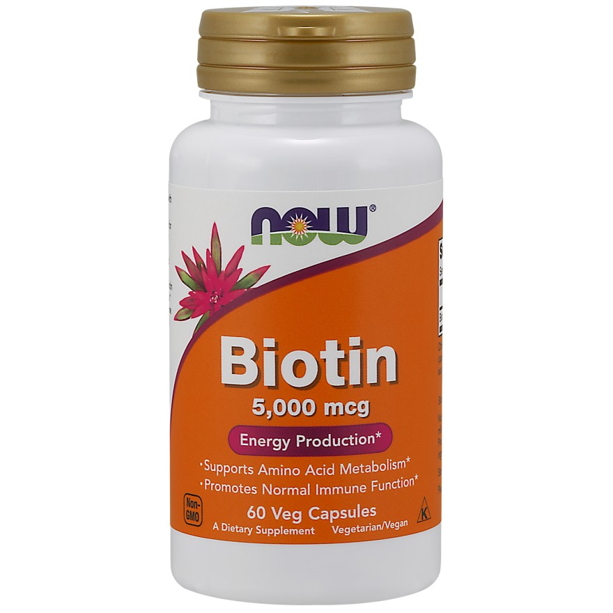 Now Biotin 5,000 mcg Veg Capsules 60 caps - зображення 1