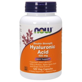Now Hyaluronic Acid Double Strength 100 mg Veg Capsules 120 caps