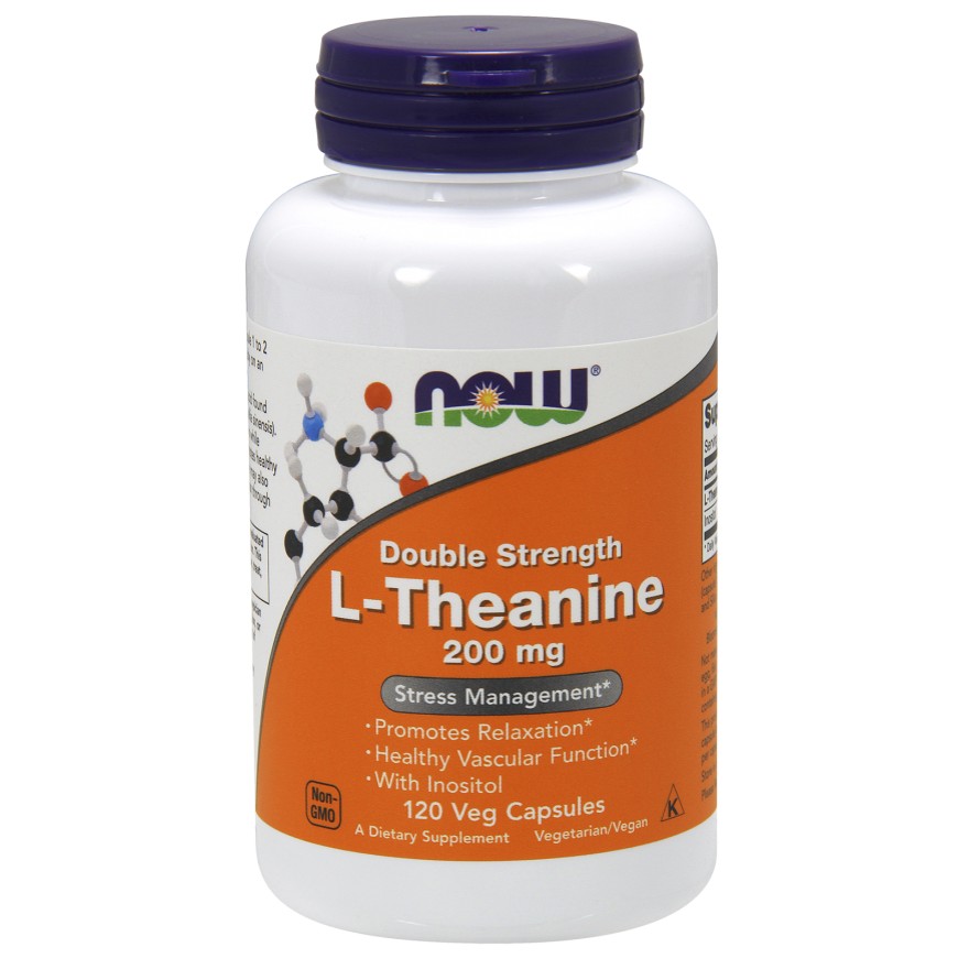 Now L-Theanine 200 mg Veg Capsules 120 caps - зображення 1