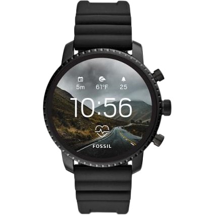 Fossil Gen 4 Smartwatch - Q Explorist HR Silicone Black (FTW4018P) - зображення 1