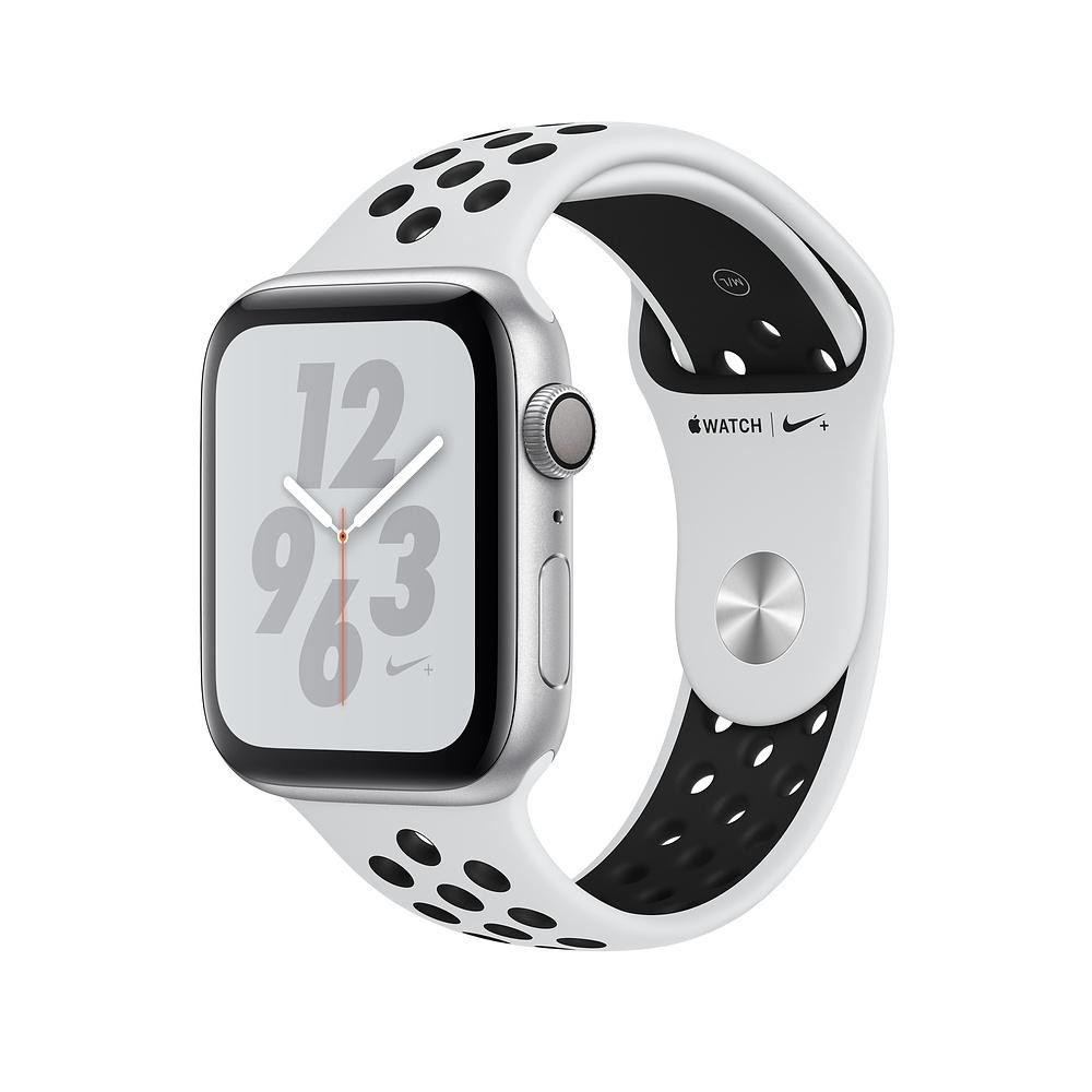 Apple Watch Nike+ Series 4 GPS 44mm Silver Alum. w. Platinum/Black Nike Sport b. Silver Alum. (MU6K2) - зображення 1