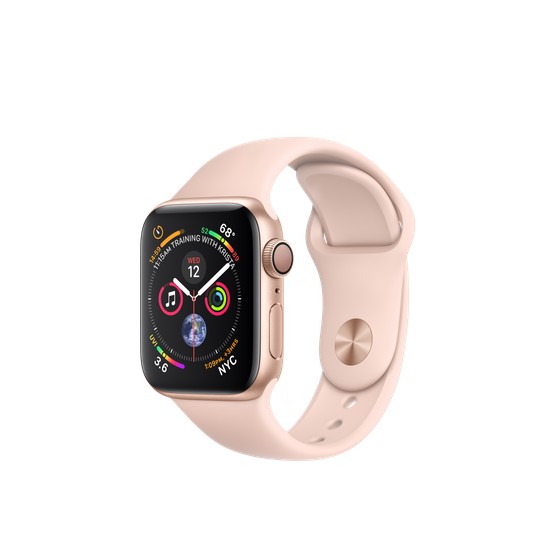 Apple Watch Series 4 GPS 40mm Gold Alum. w. Pink Sand Sport b. Gold Alum. (MU682) - зображення 1