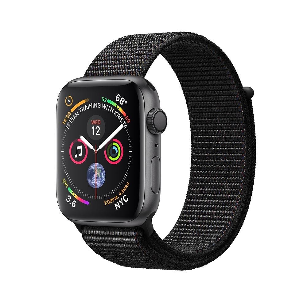 Apple Watch Series 4 GPS 44mm Gray Alum. w. Black Sport l. Gray Alum. (MU6E2) - зображення 1