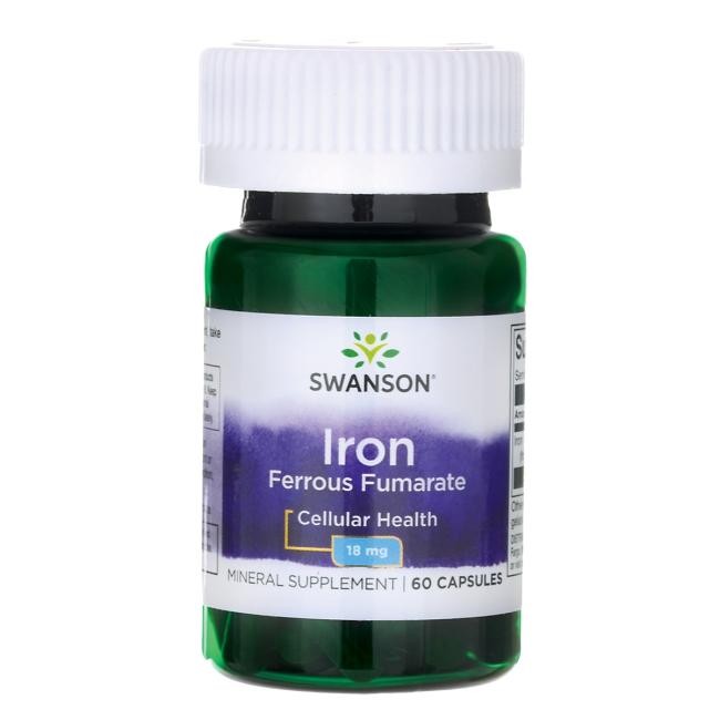 Swanson Iron Ferrous Fumarate 18 mg 60 caps - зображення 1