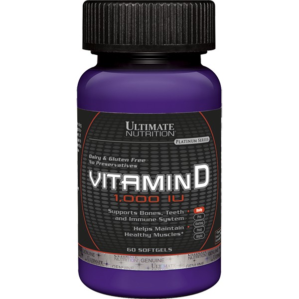 Ultimate Nutrition Vitamin D Softgels 1.000 IU 60 caps - зображення 1