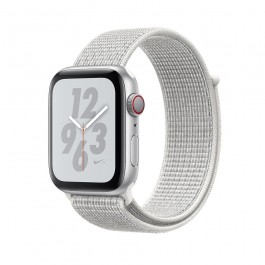 Apple Watch Nike+ Series 4 GPS + LTE 44mm Silver Alum. w. Summit White Nike Sport l. Silver Alum. (MTXA2)