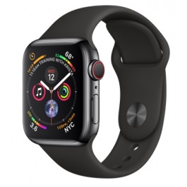 Apple Watch Series 4 GPS + LTE 40mm Black Steel w. Black Sport b. Black Steel (MTUN2, MTVL2)