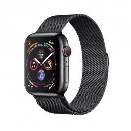 Apple Watch Series 4 GPS + LTE 44mm Black Steel w. Black Milanese l. Black Steel (MTV62, MTX32)