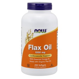Now Flax Oil 1000 mg Softgels 250 caps
