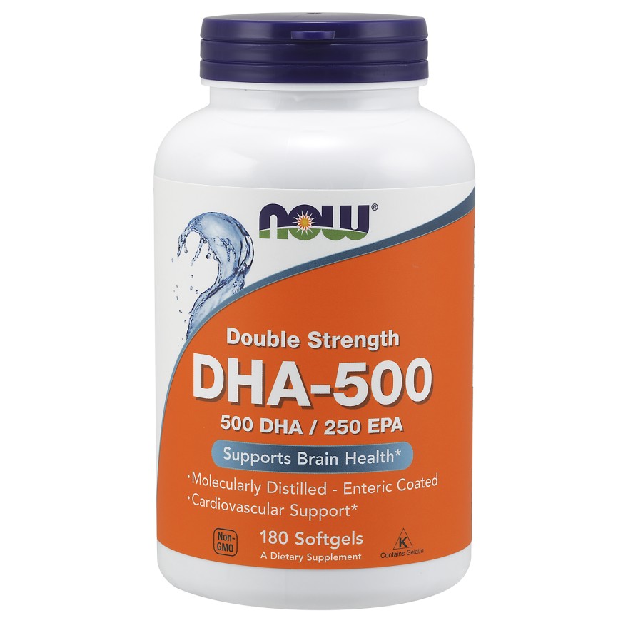 Now DHA-500 Double Strength Softgels 180 caps - зображення 1