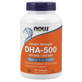 Now DHA-500 Double Strength Softgels 180 caps