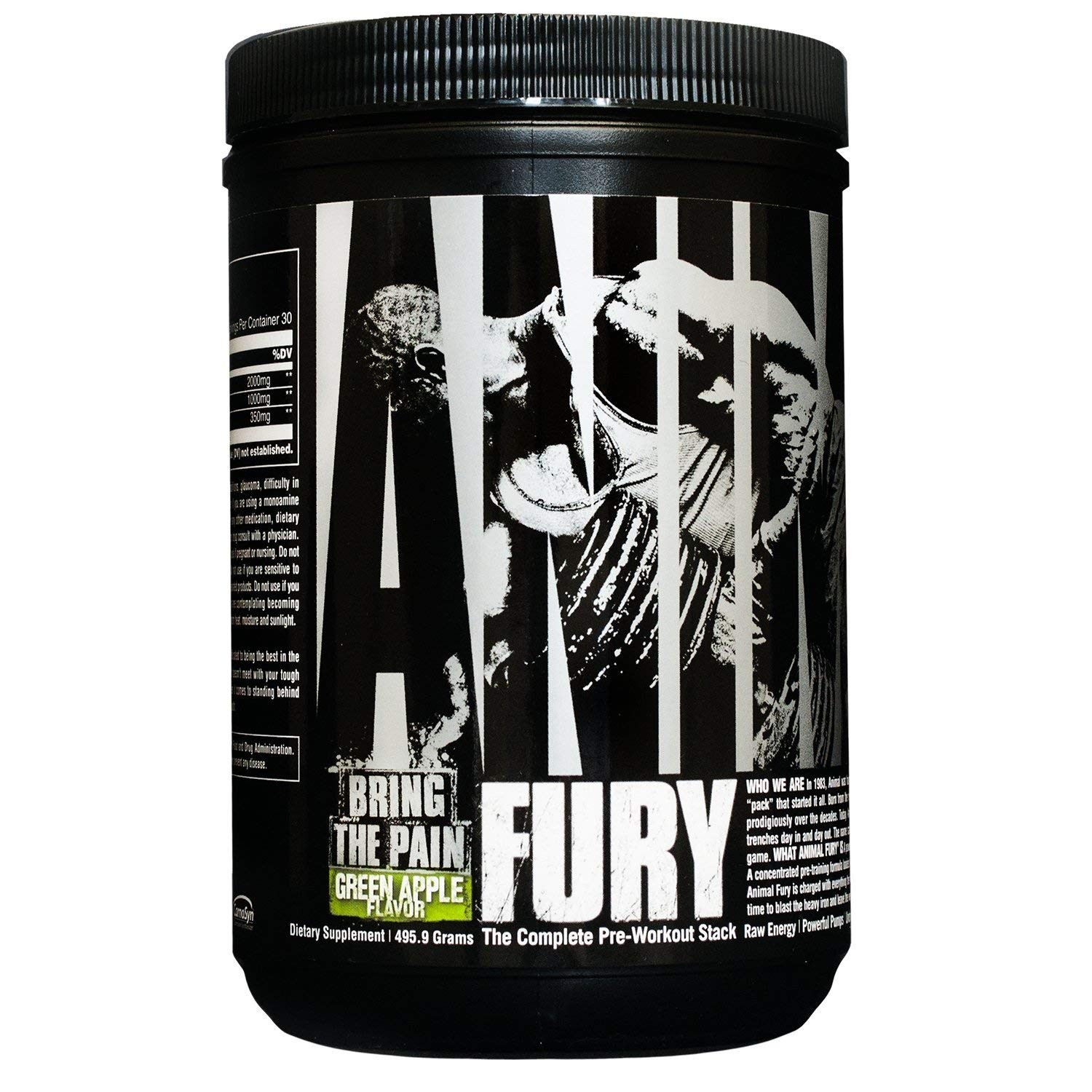 Universal Nutrition Animal Fury 495,9 g /30 servings/ Green Apple - зображення 1