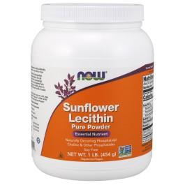 Now Sunflower Lecithin Pure Powder 454 g /45 servings/