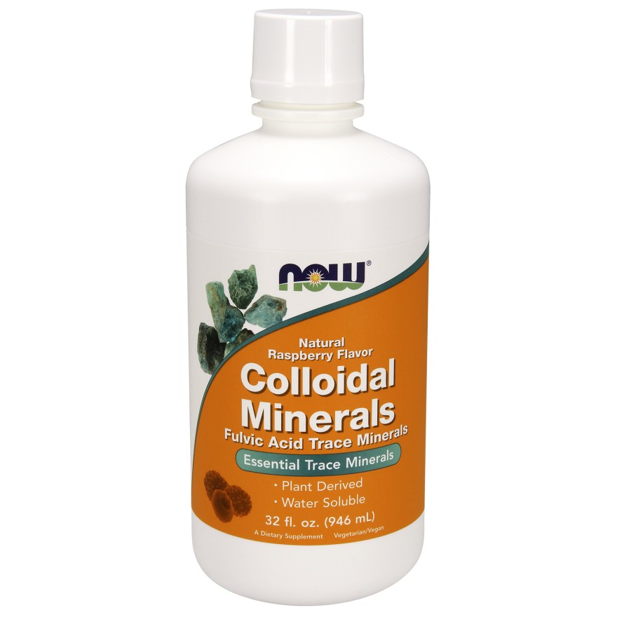 Now Colloidal Minerals Liquid 946 ml /32 servings/ Natural Raspberry - зображення 1