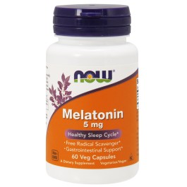   Now Melatonin 5 mg Veg Capsules 60 caps