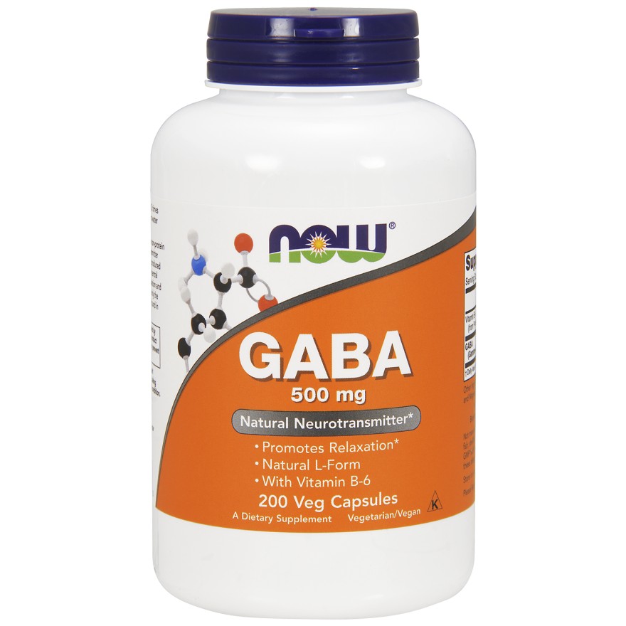 Now GABA 500 mg Veg Capsules 200 caps - зображення 1