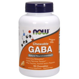 Now GABA Chewable Tablets 90 tabs Orange