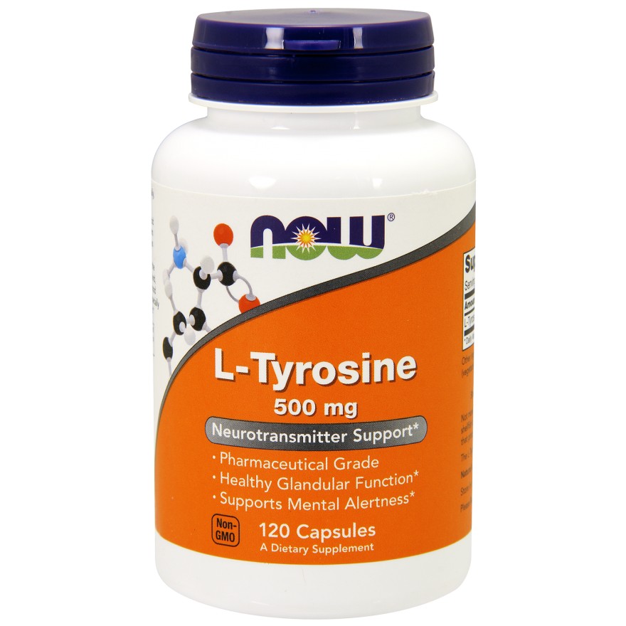 Now L-Tyrosine 500 mg Capsules 120 caps - зображення 1