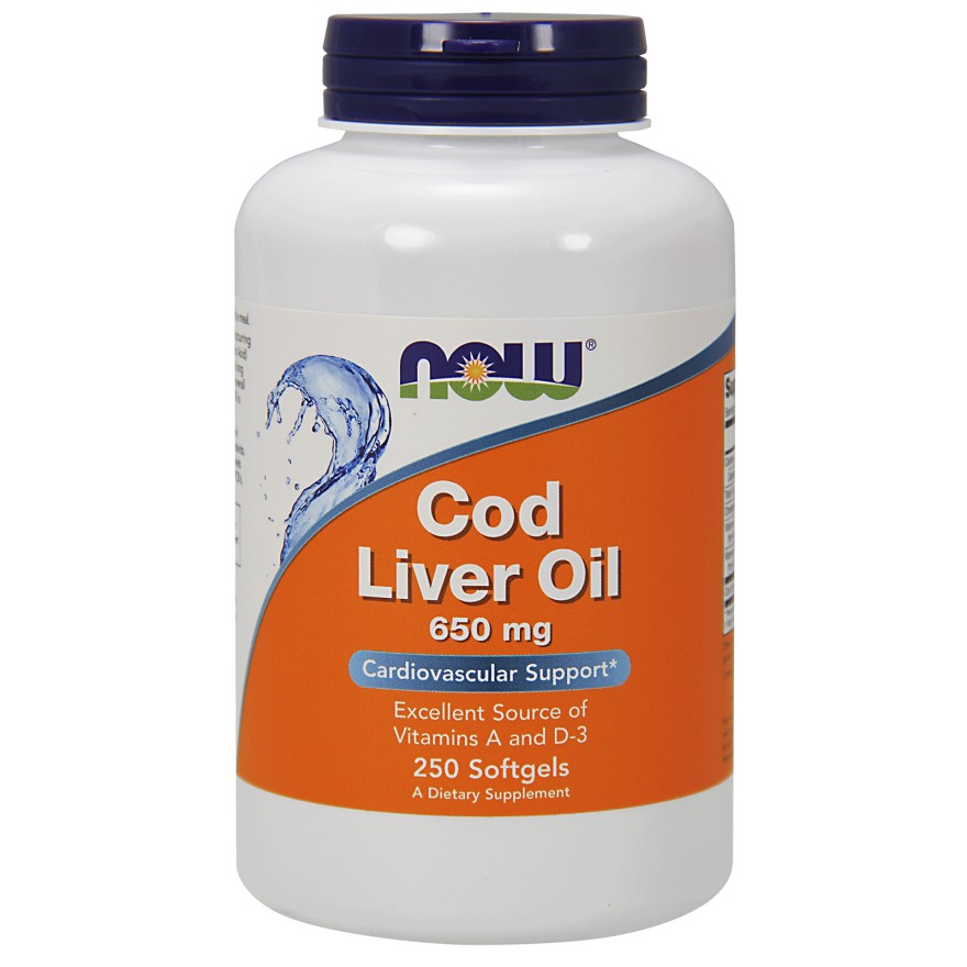 Now Cod Liver Oil 650 mg Softgels 250 caps - зображення 1