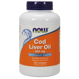 Now Cod Liver Oil 650 mg Softgels 250 caps