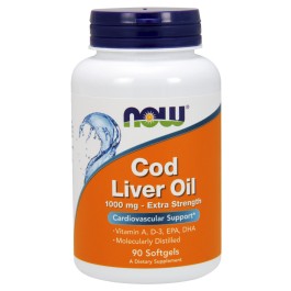 Now Cod Liver Oil Extra Strength 1,000 mg Softgels 90 caps