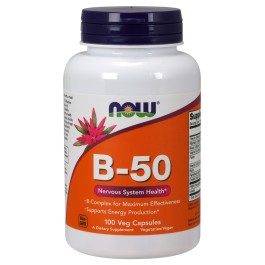 Now Vitamin B-50 mg Veg Capsules 100 caps