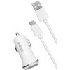 INKAX CD-12 Car charger + Type-C cable 2USB 2.1A White - зображення 1