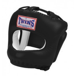 Twins Special Cage Head Gear- Premium Leather w/ Nose and Chin Guard (HGL10)