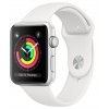 Apple Watch Series 3 GPS 42mm Silver Aluminium Case with White Sport Band (MTF22) - зображення 1