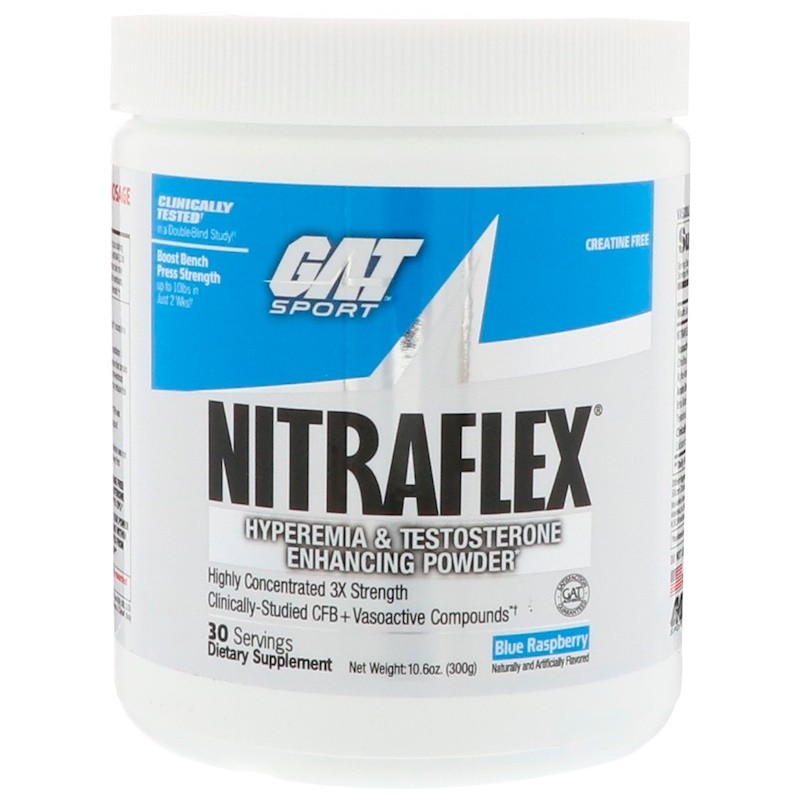 GAT Sport Nitraflex 300 g /30 servings/ Blue Raspberry - зображення 1