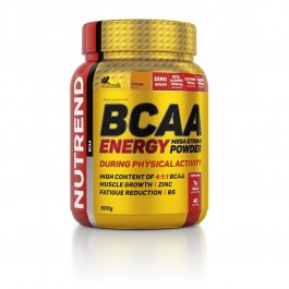 Nutrend BCAA Energy Mega Strong Powder 500 g /40 servings/ Orange