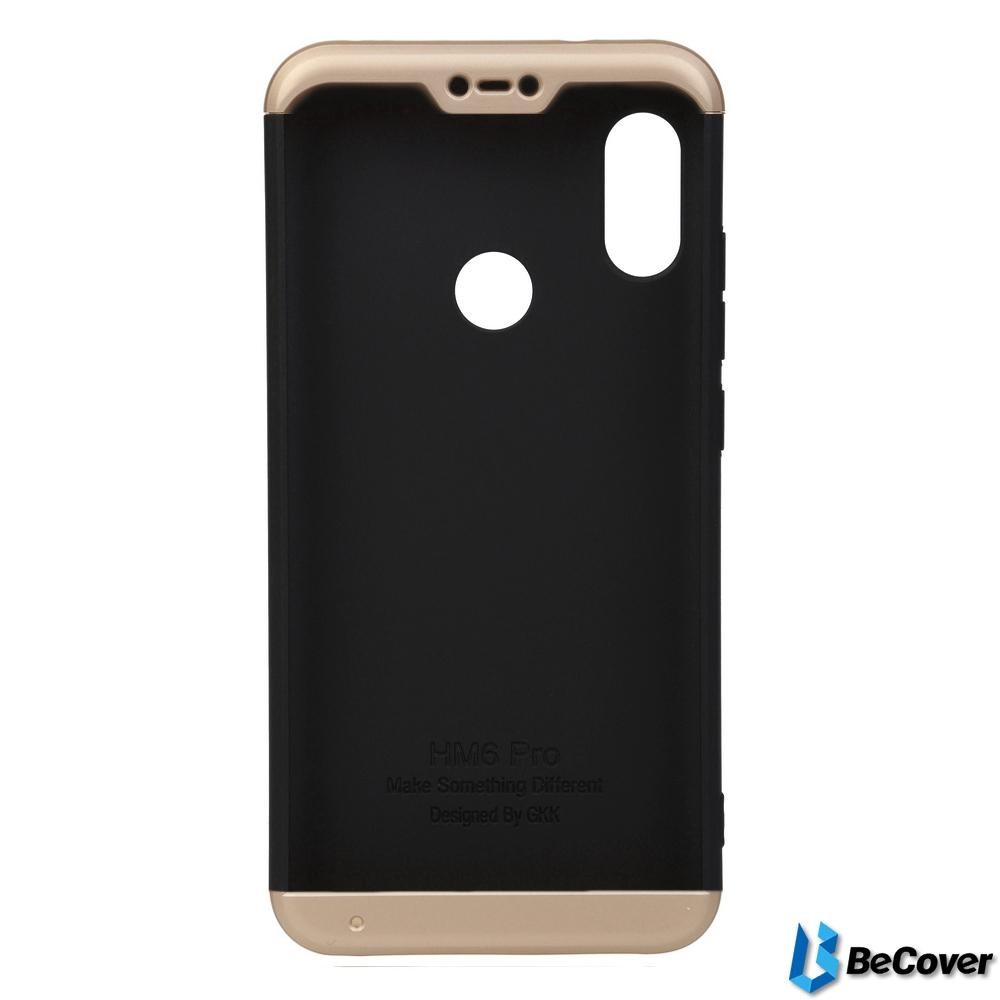 BeCover Super-protect Series для Xiaomi Mi A2 Lite/6 Pro Black-Gold (702653) - зображення 1